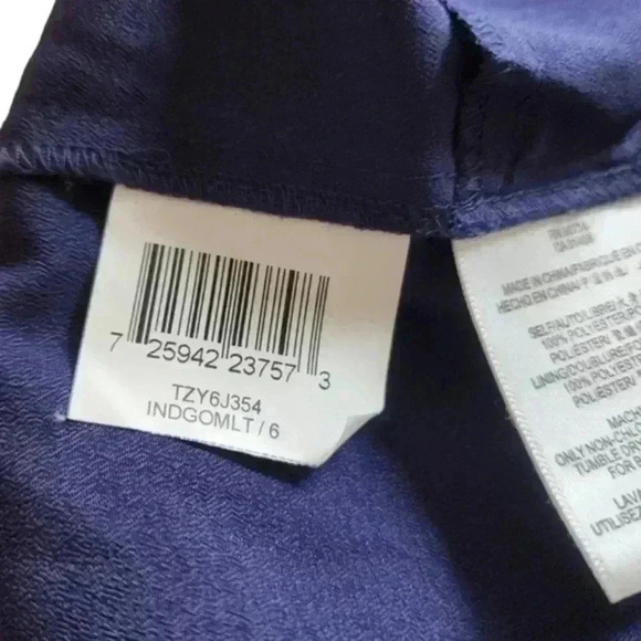 BG BCBGeneration Dress Mini Navy Floral Print Lace Coquette Y2K Women's size 6 - Picture 11 of 15